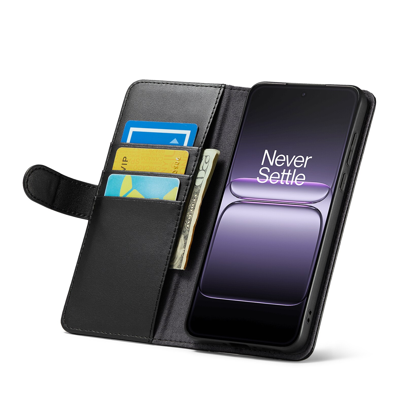 Funda de cuero genuino  OnePlus Nord CE 5G, Negro