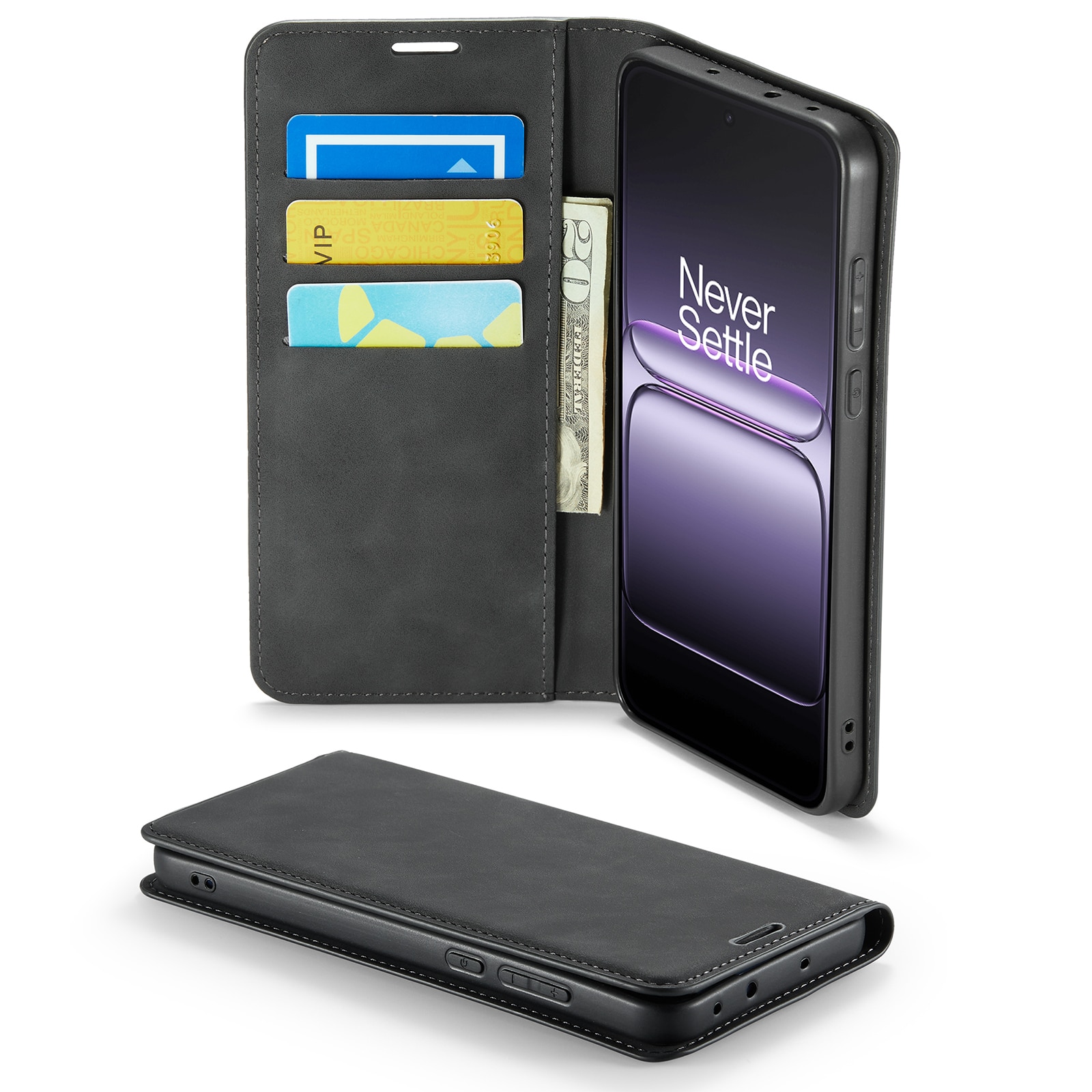 Funda delgada cartera  OnePlus Nord CE5 Negro