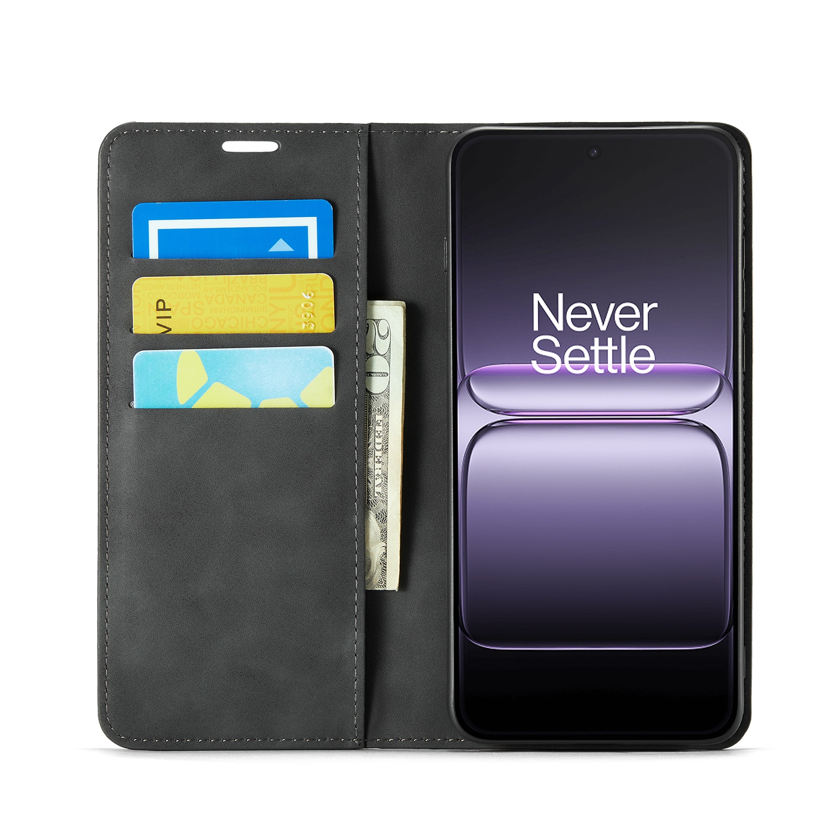 Funda delgada cartera  OnePlus Nord CE5 Negro