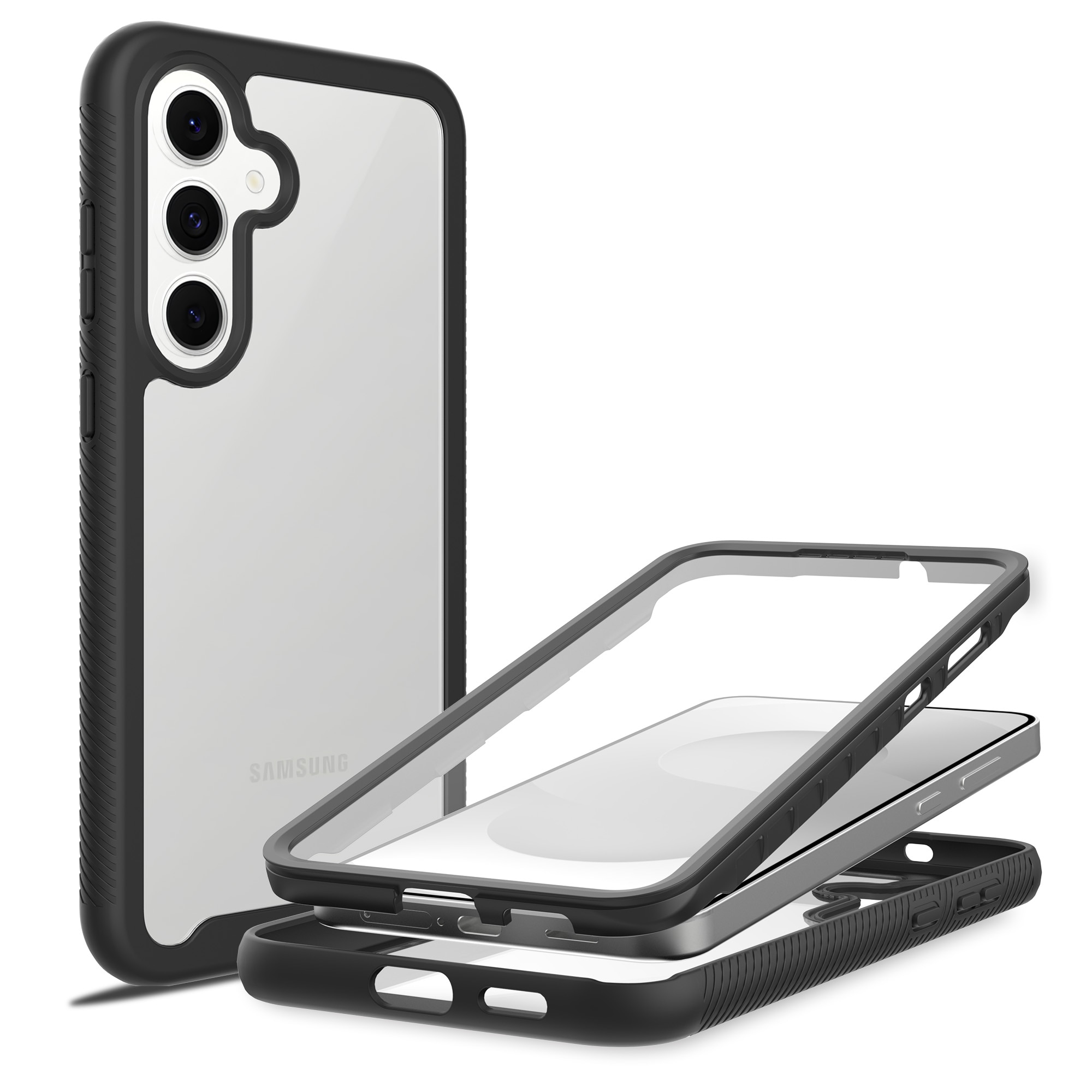 Funda Full Protection Samsung Galaxy S25 FE Negro/transparente