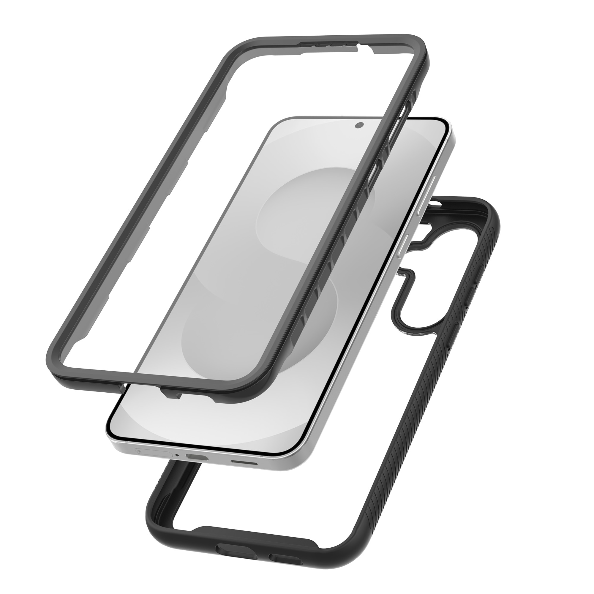 Funda Full Protection Samsung Galaxy S25 FE Negro/transparente