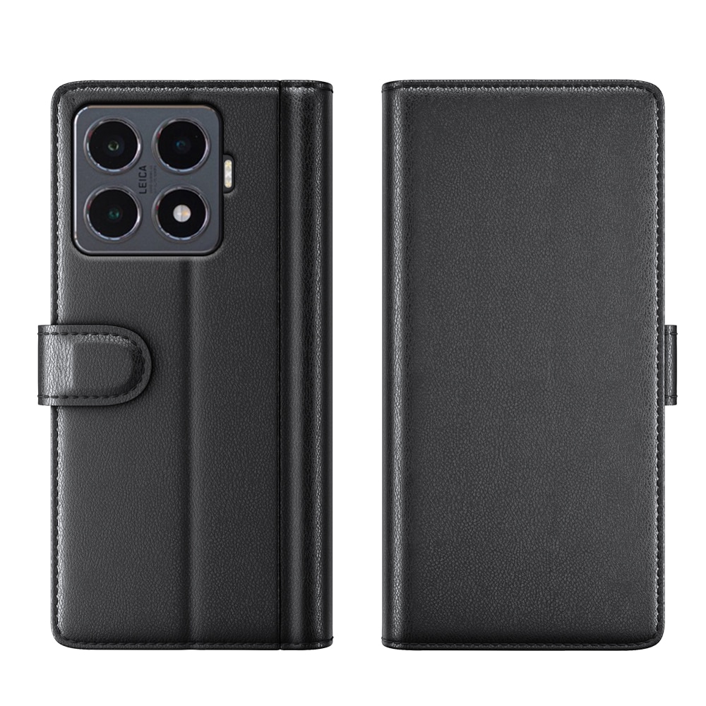 Funda de cuero genuino Xiaomi 15T, Negro