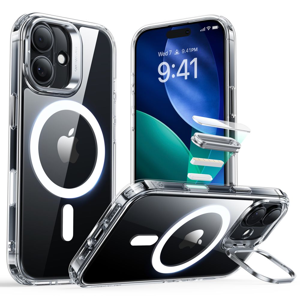 Classic Kickstand Halolock MagSafe iPhone 17 Transparente