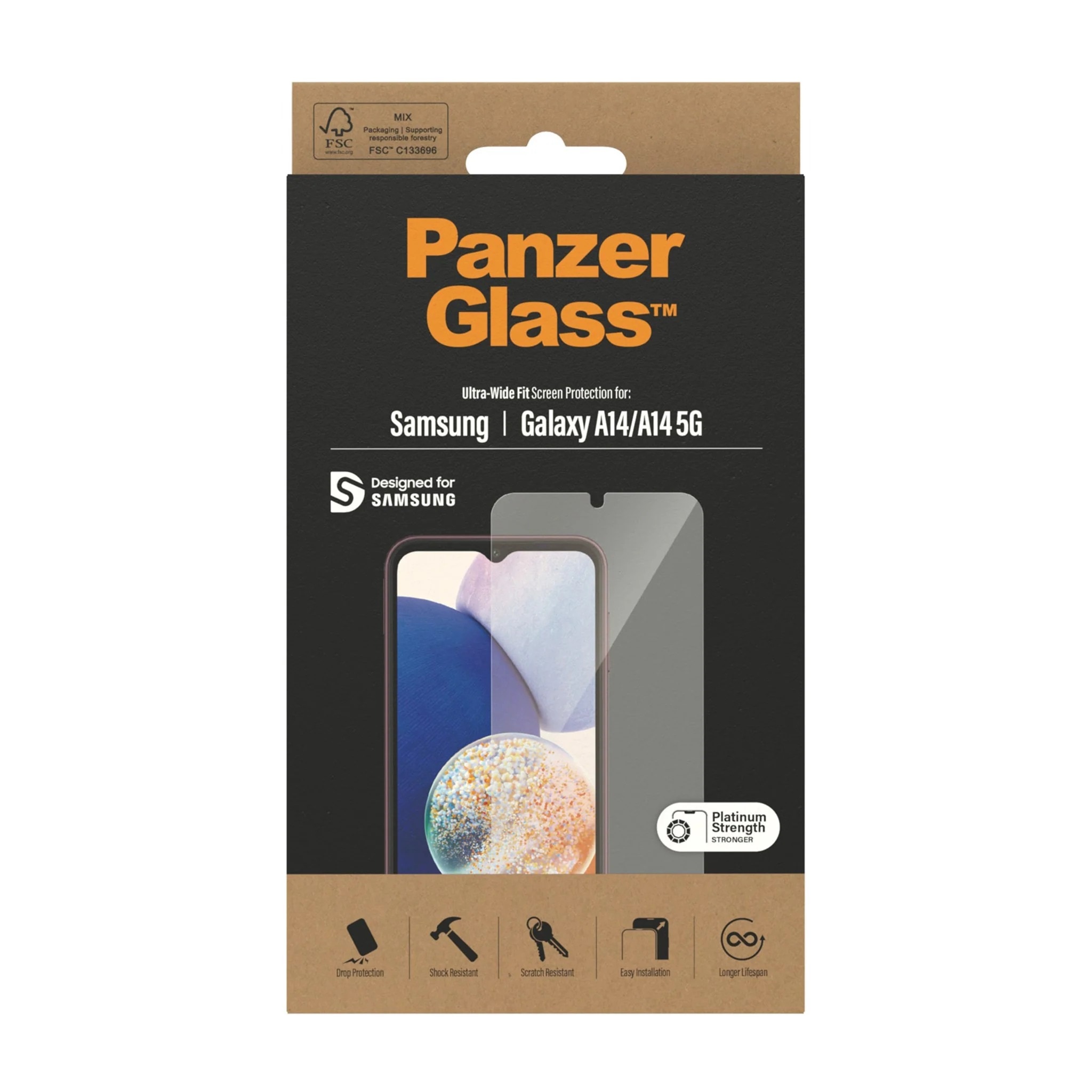 Samsung Galaxy A14 Screen Protector Ultra Wide Fit