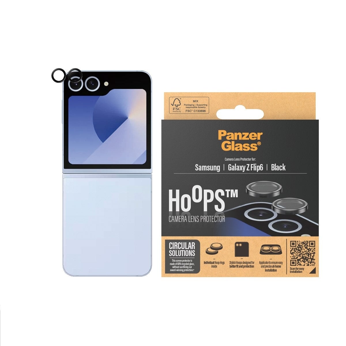 Samsung Galaxy Z Flip 6 Hoops Camera Lens Protector Negro