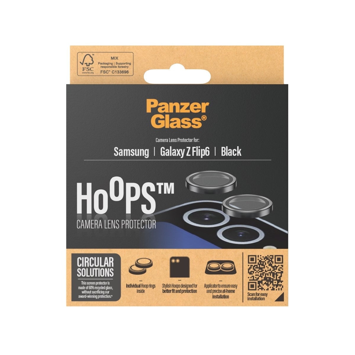 Samsung Galaxy Z Flip 6 Hoops Camera Lens Protector Negro