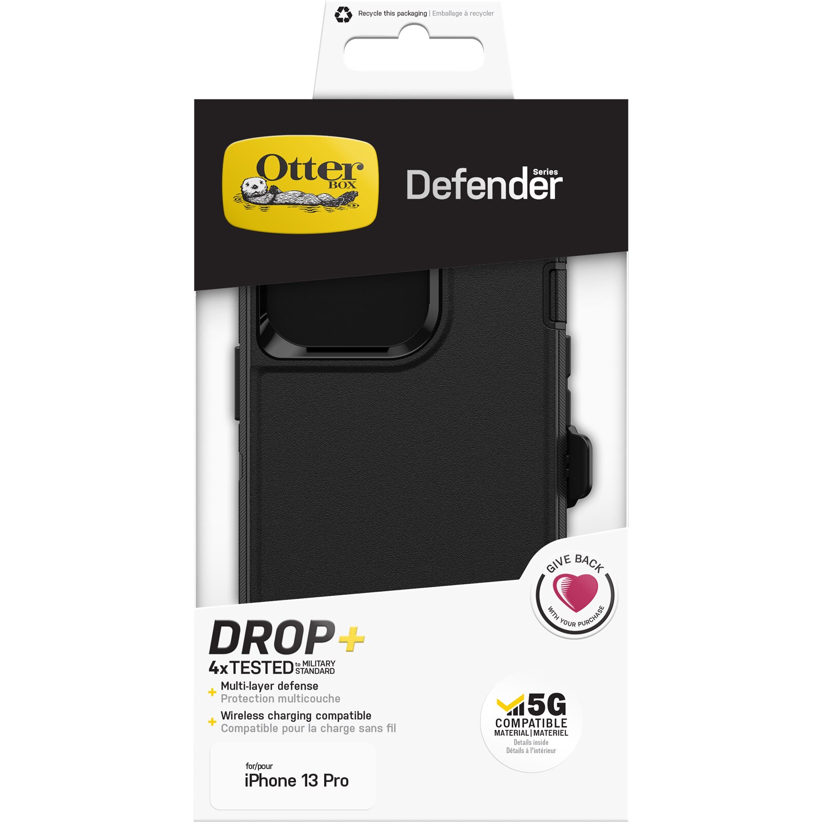 Funda Defender iPhone 13 Pro Negro