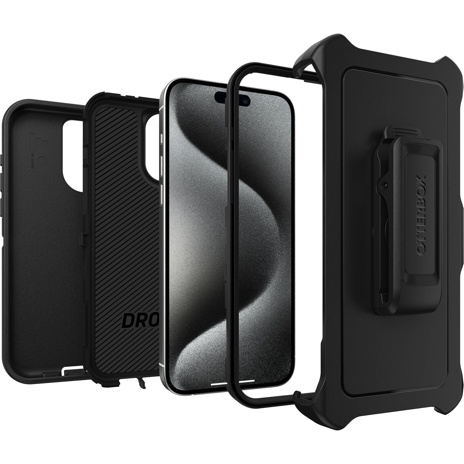 Funda Defender iPhone 15 Pro Max Black