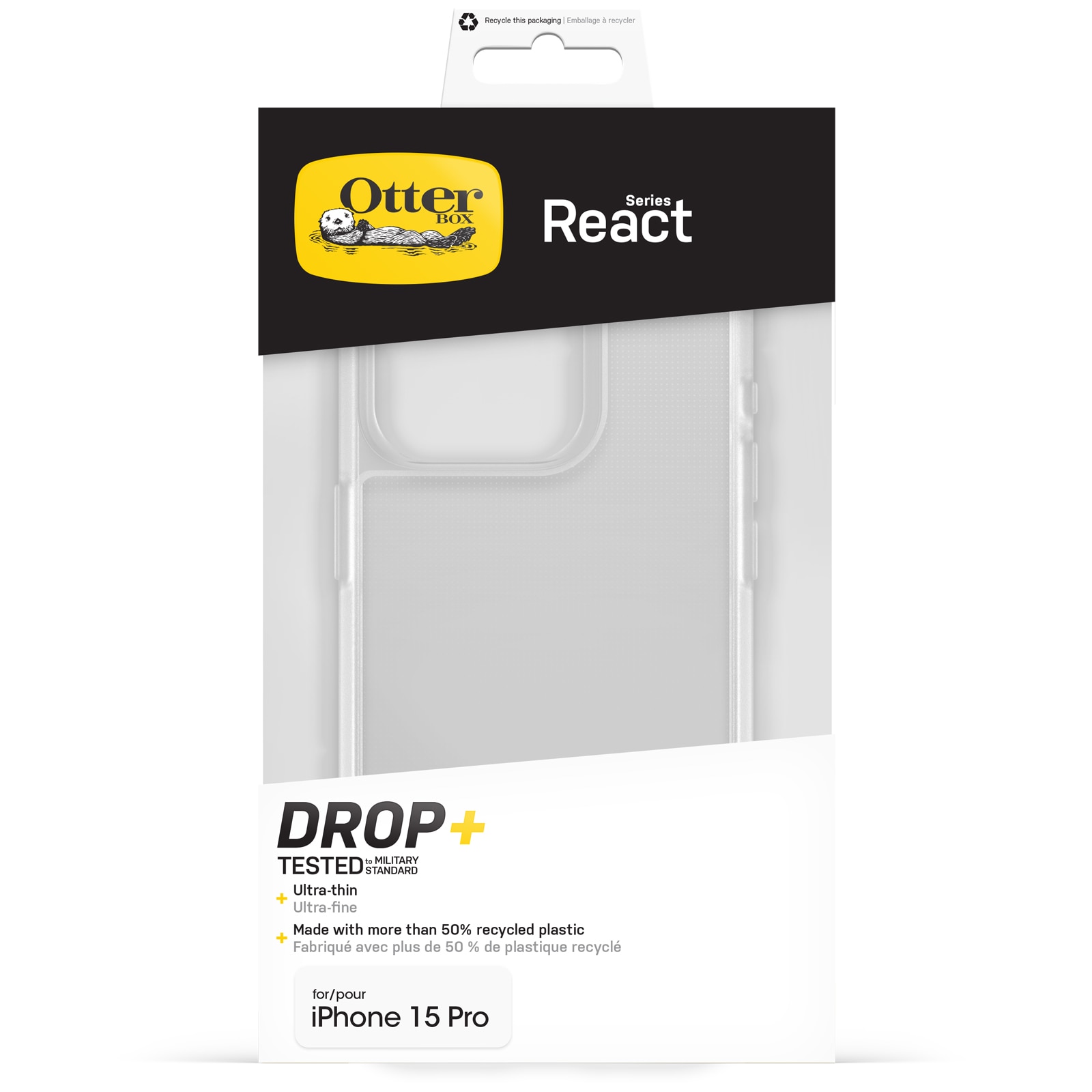 Funda React iPhone 15 Pro Clear