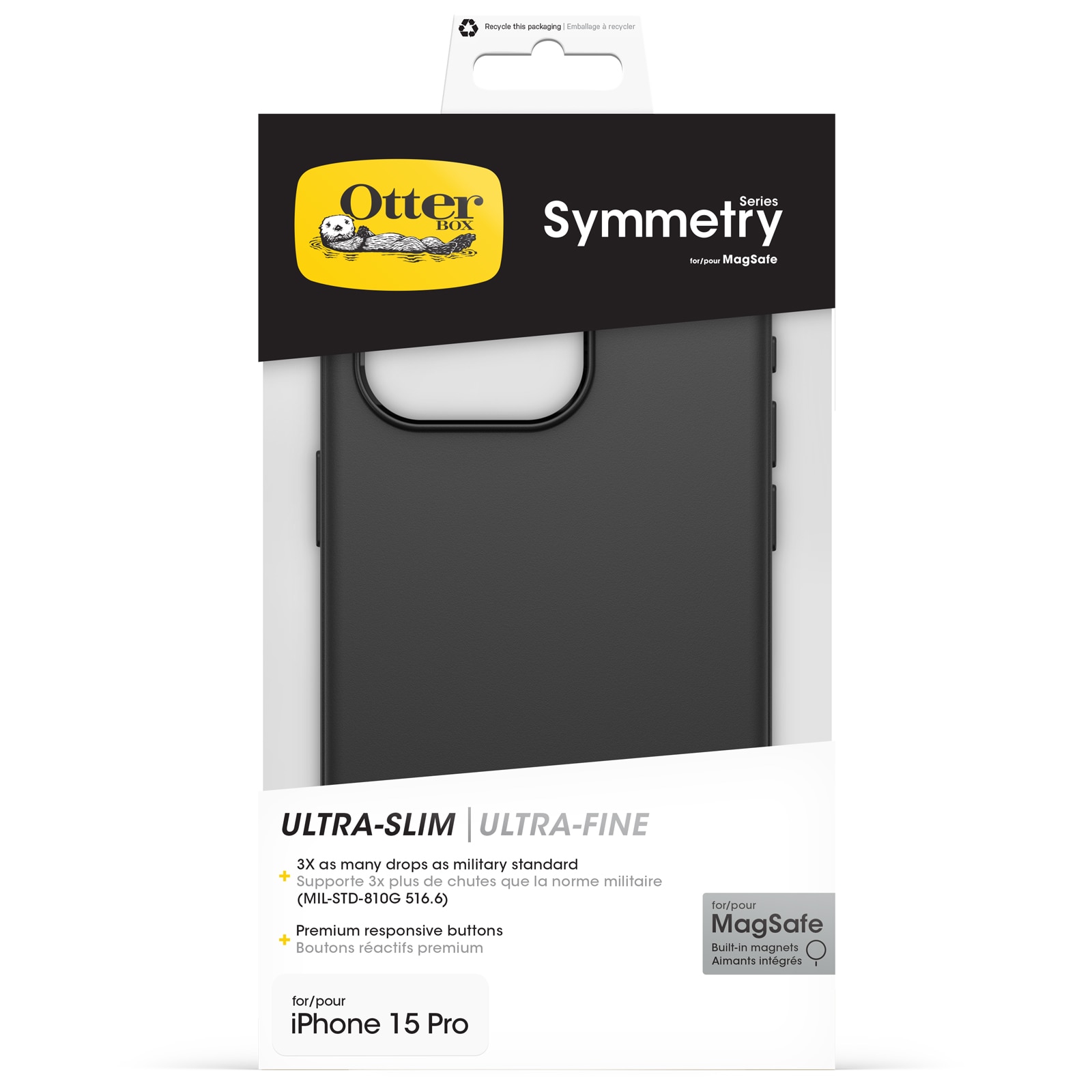 Funda Symmetry Plus MagSafe iPhone 15 Pro Black