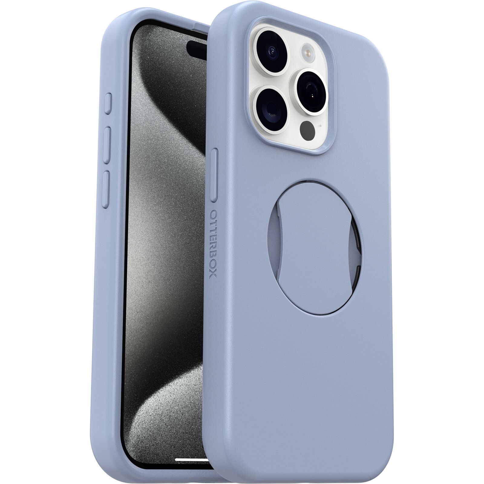 Funda OtterGrip Symmetry iPhone 15 Pro azul
