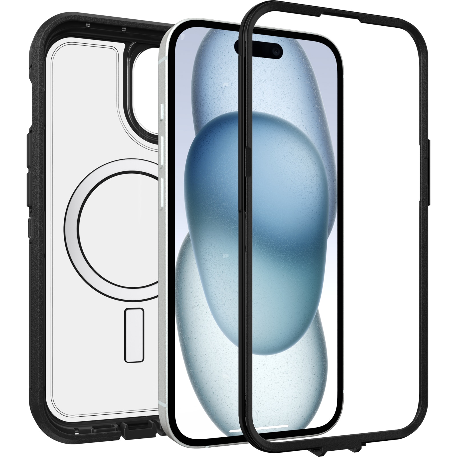 Funda Defender XT iPhone 15 negro/transparente
