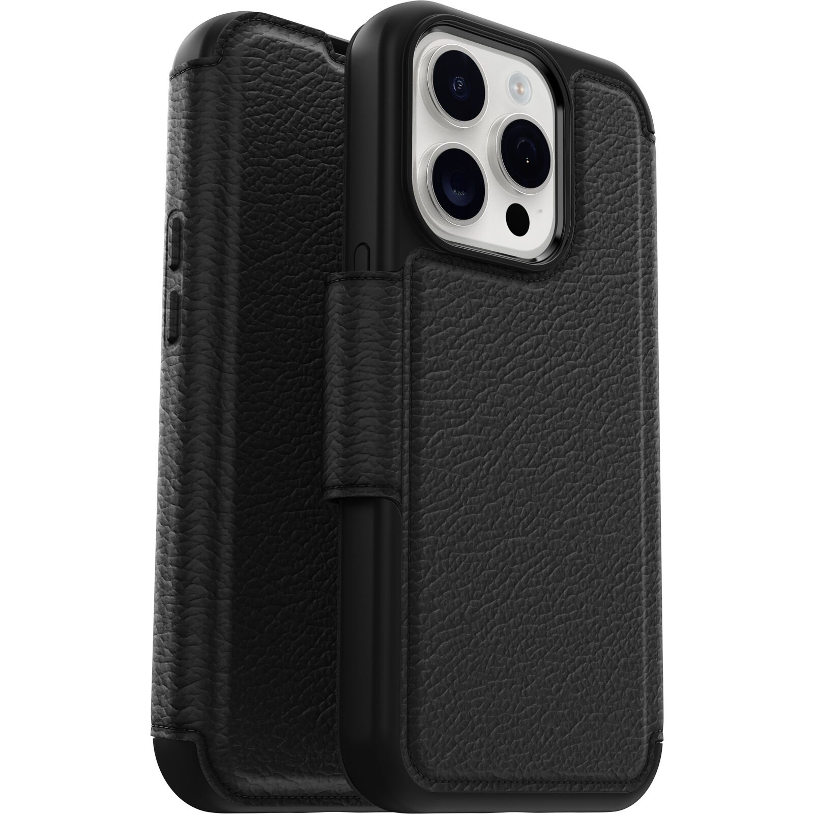 Funda Strada MagSafe iPhone 15 Pro negro