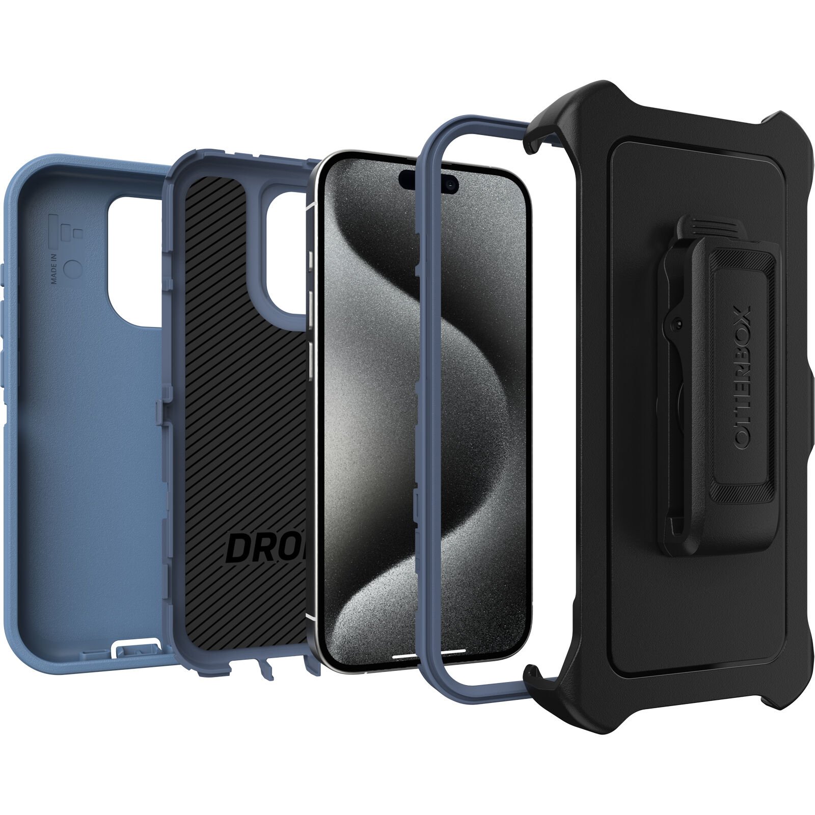 Funda Defender iPhone 15 Pro Azul