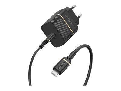 Cargador de pared Fast Charge  + Cable USB-C 20W, negro