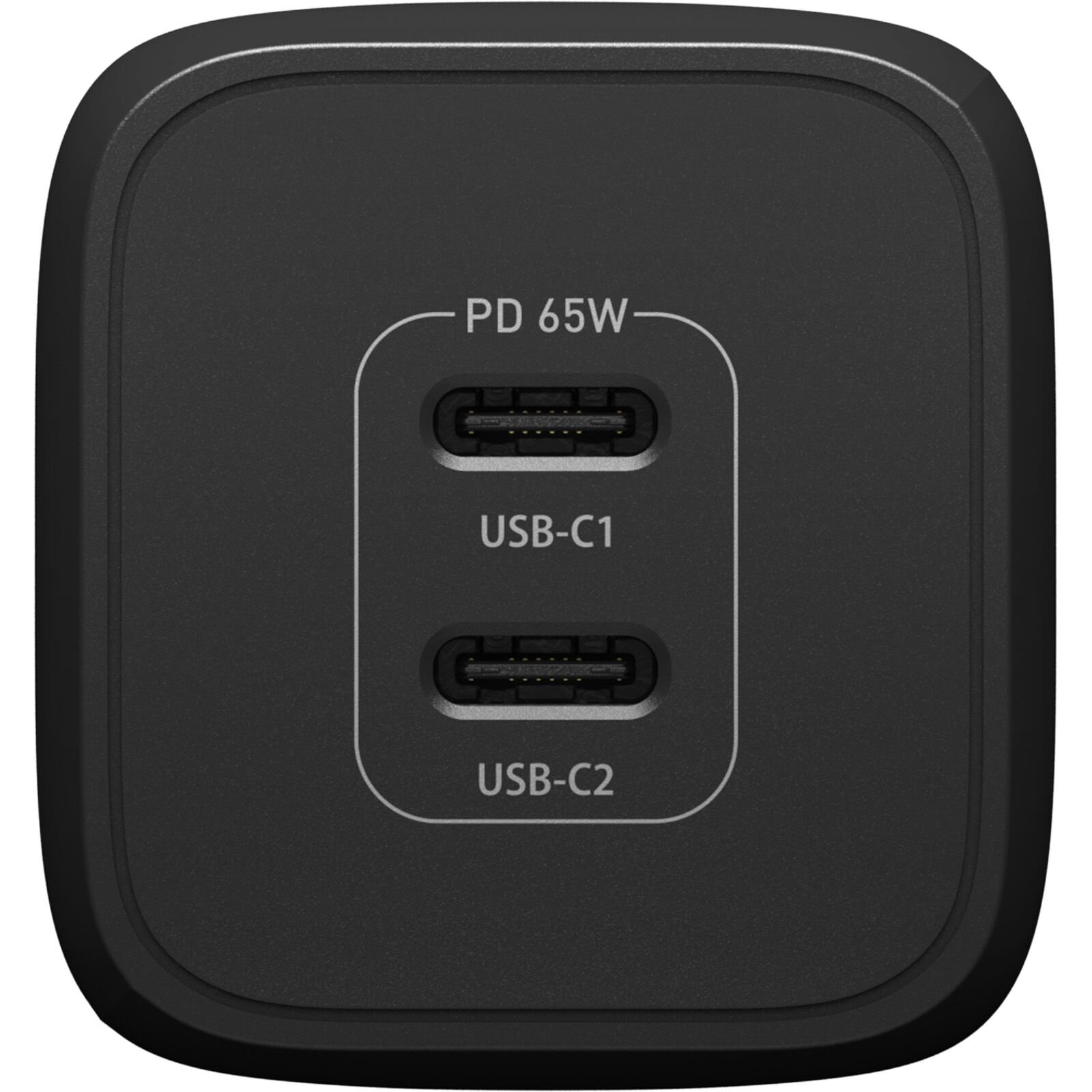 Cargador USB-C Dual Port 65W Black
