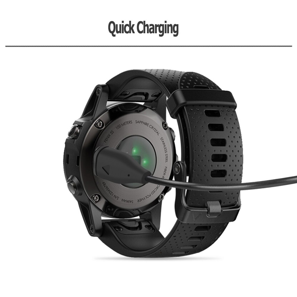 Cable de carga 1m para Garmin Forerunner 265S, Negro