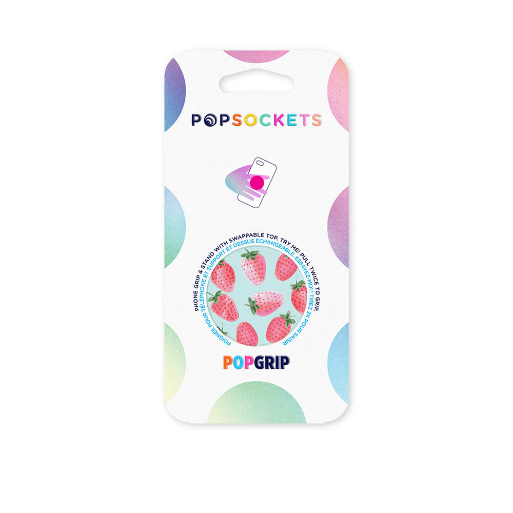 PopGrip Soporte y Agarre para Teléfonos, Strawberry Rain