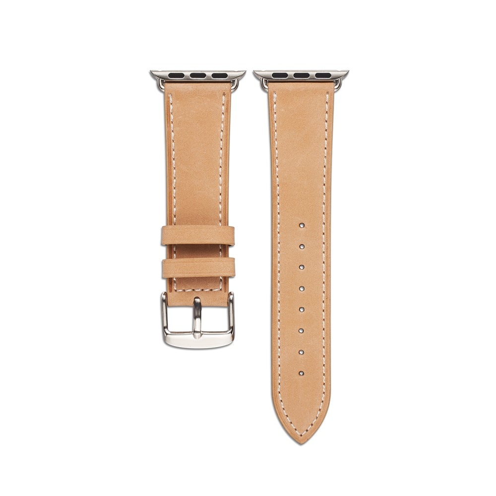 Correa de Piel Apple Watch Ultra 49mm khaki