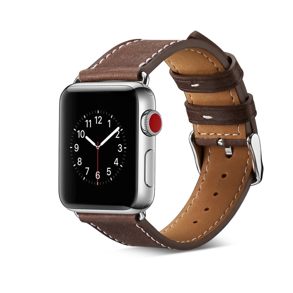 Correa de Piel Apple Watch 45mm Series 8 marrón