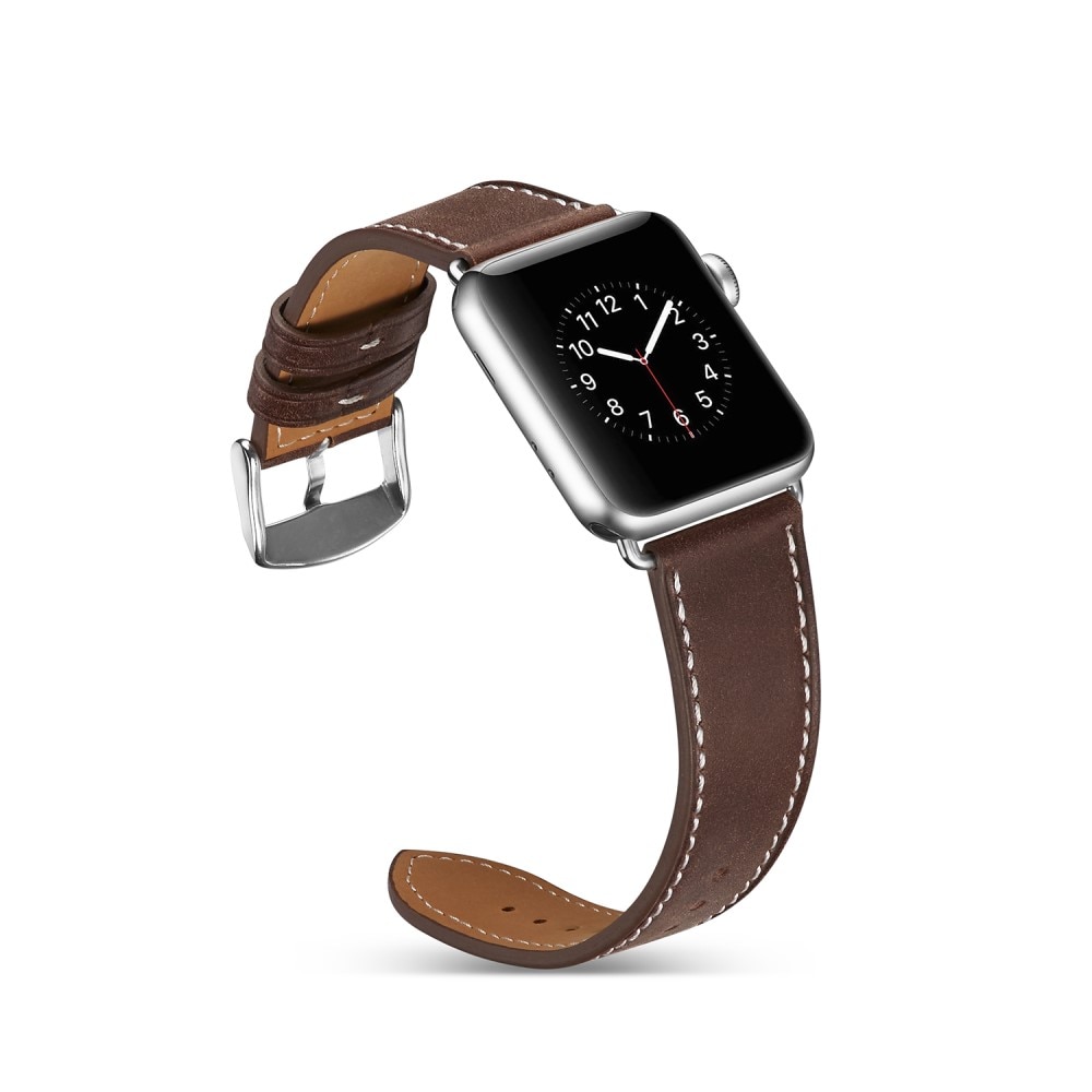 Correa de Piel Apple Watch Series 8 45mm Marrón