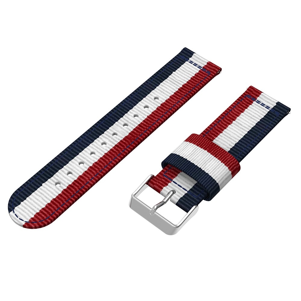 Correa de nailon OnePlus Watch 2 azul/blanco/rojo