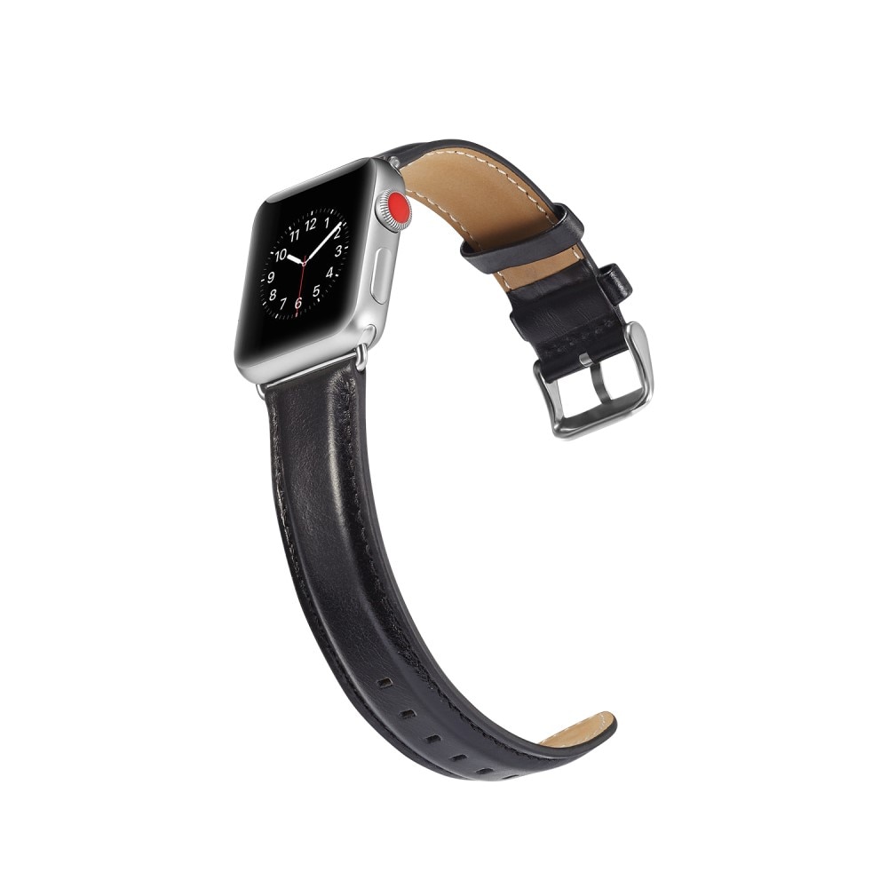 Correa de Piel Premium Apple Watch 42mm negro