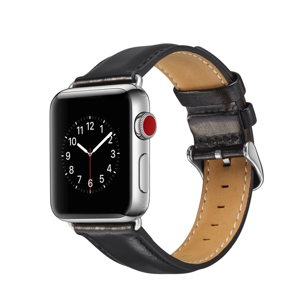 Correa de Piel Premium Apple Watch 38mm negro