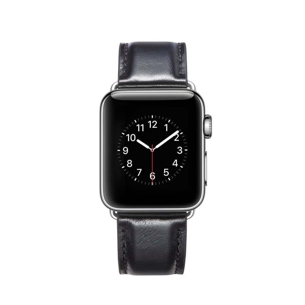 Correa de Piel Premium Apple Watch 41mm Series 8 Negro