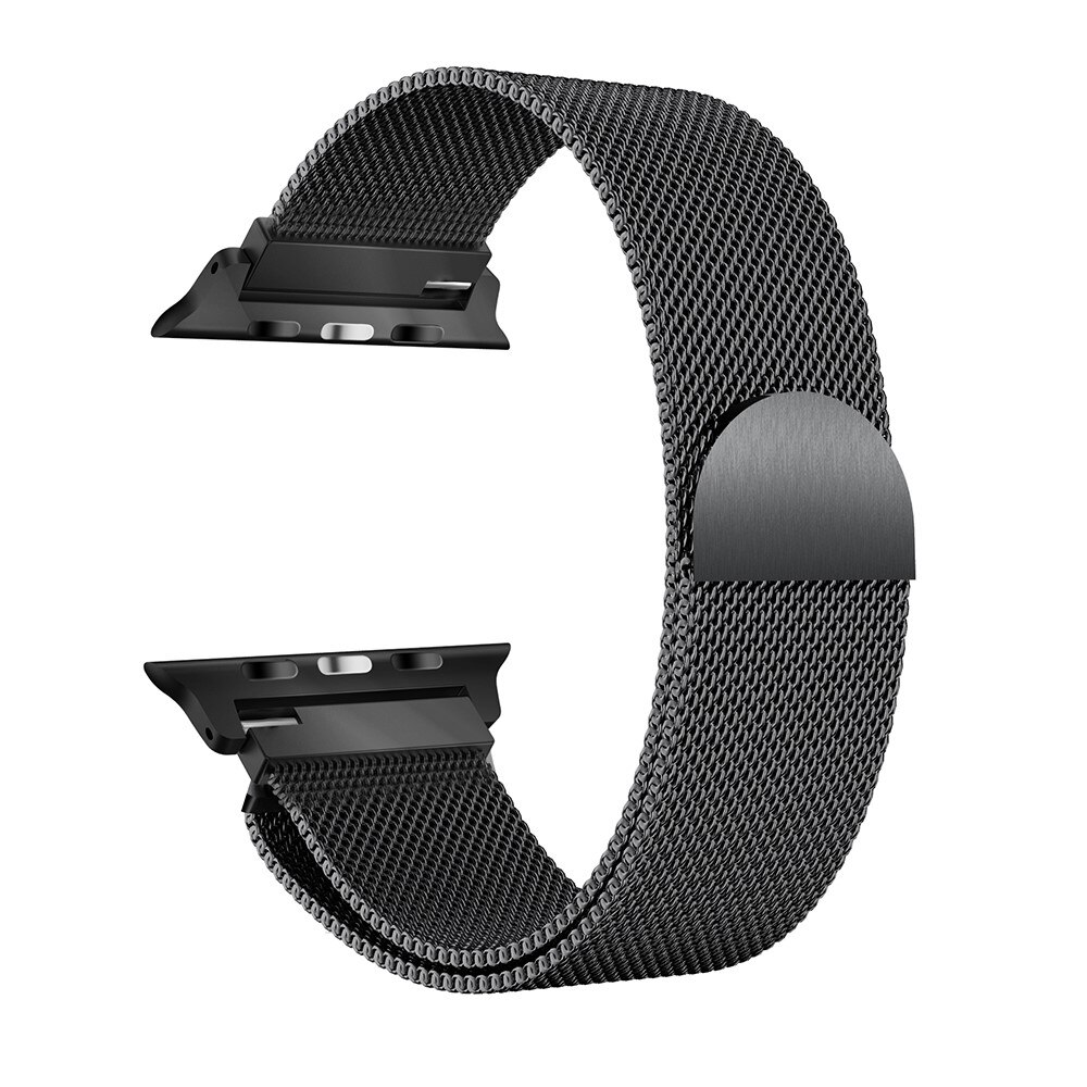 Pulsera milanesa para Apple Watch Ultra 49mm 3rd Gen, Negro
