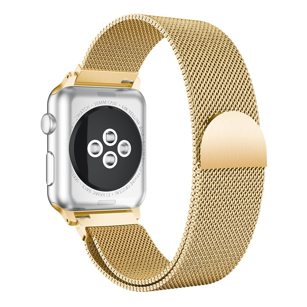 Pulsera milanesa para Apple Watch Series 7 41mm, Oro