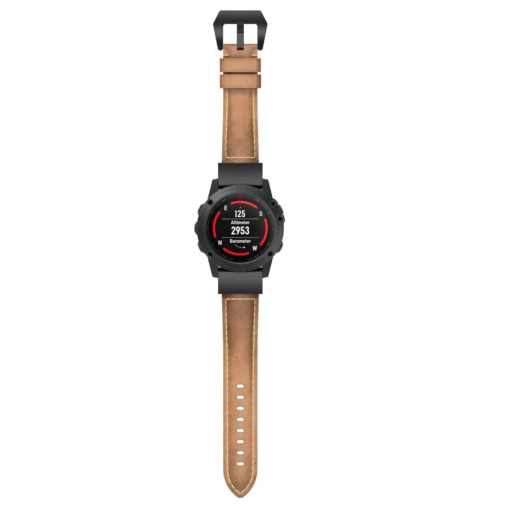 Correa de Piel Garmin Forerunner 965 Marrón