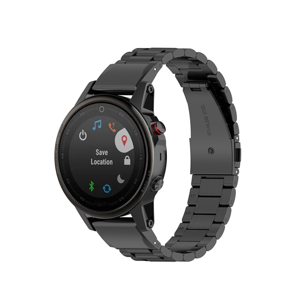 Correa de acero Garmin Fenix 6S Pro negro