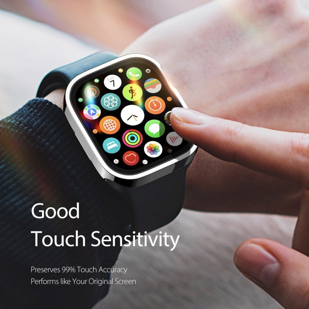Funda Solid Shockproof Apple Watch 44mm plata