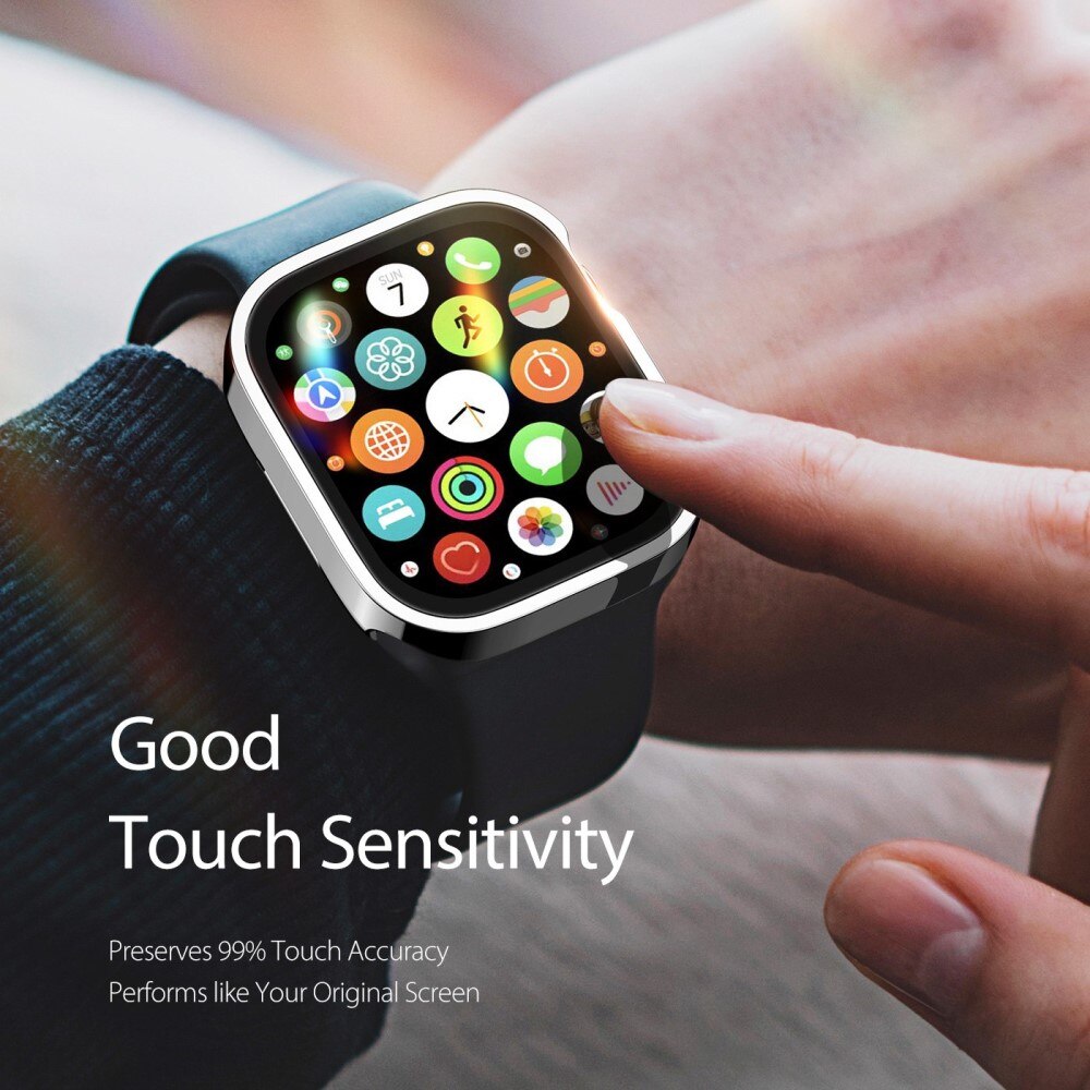 Funda Solid Shockproof Apple Watch SE 44mm plata