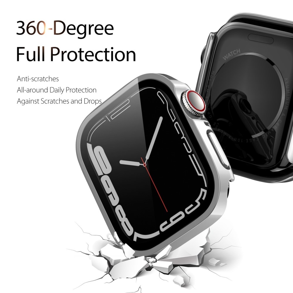 Funda Solid Shockproof Apple Watch 45mm Series 8 Plata