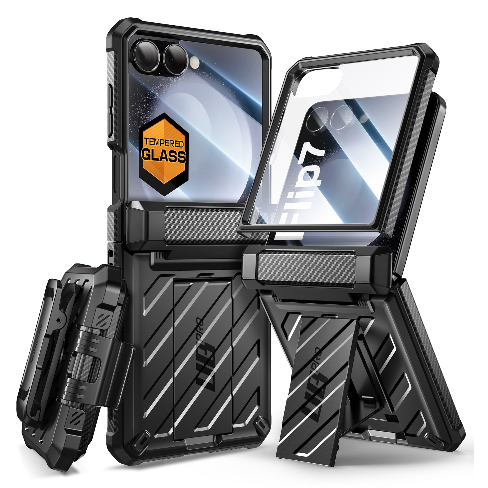 Funda Unicorn Beetle Pro Samsung Galaxy Z Flip 7 negro