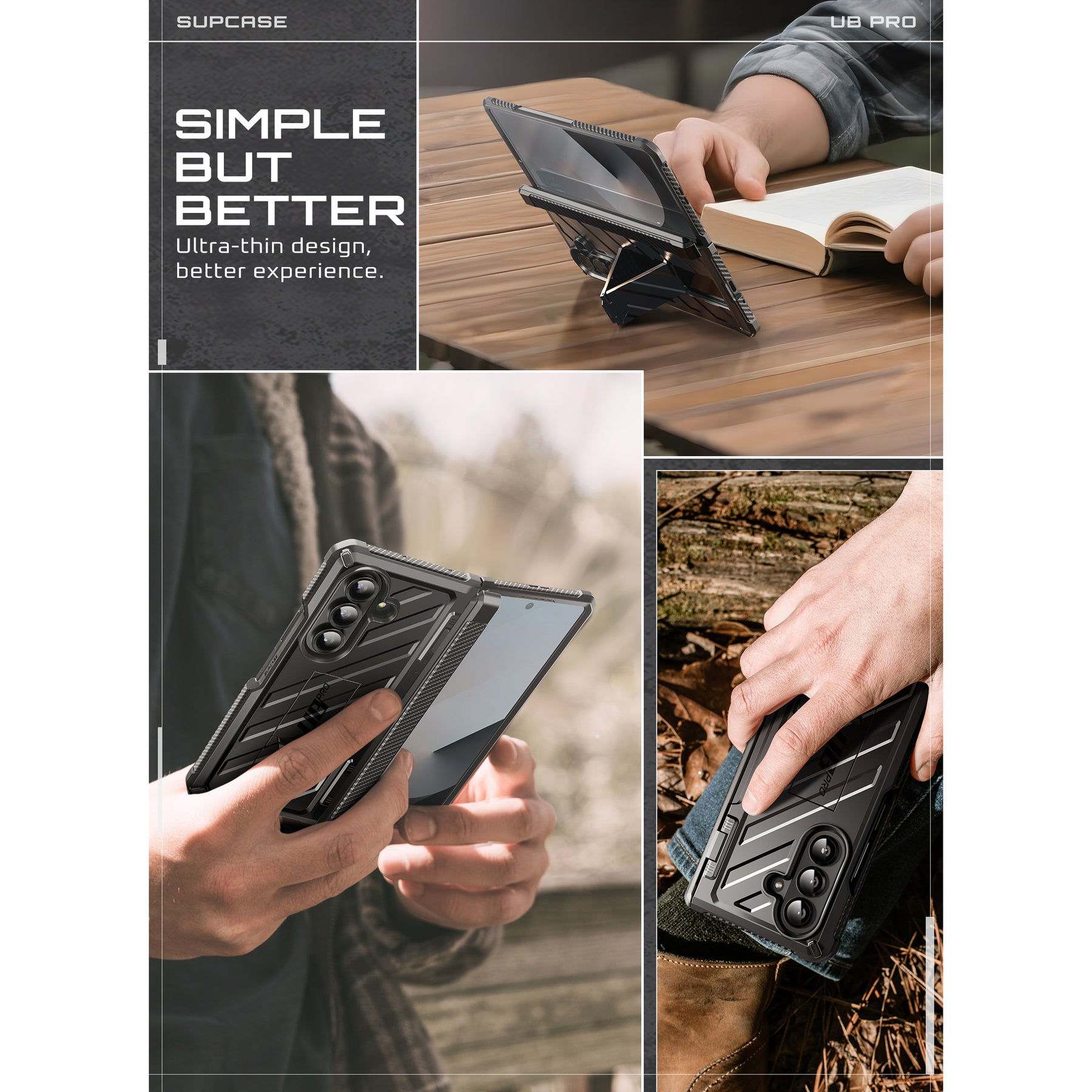 Funda Unicorn Beetle Pro Samsung Galaxy Z Fold 7 negro
