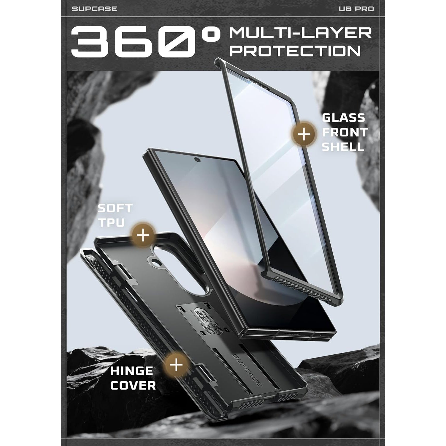 Funda Unicorn Beetle Pro Samsung Galaxy Z Fold 7 negro