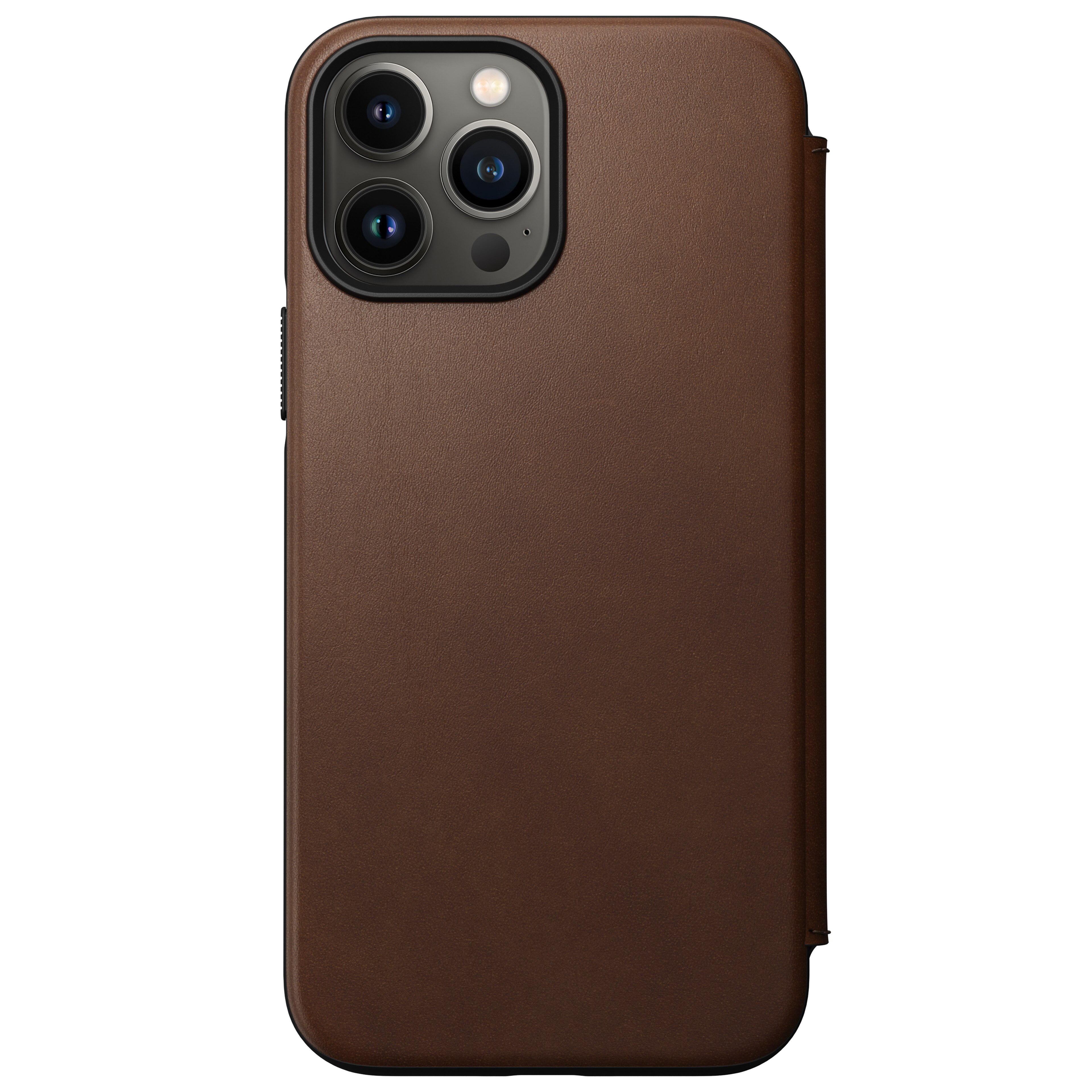 Modern Horween Leather Folio iPhone 13 Pro Max Rustic Brown
