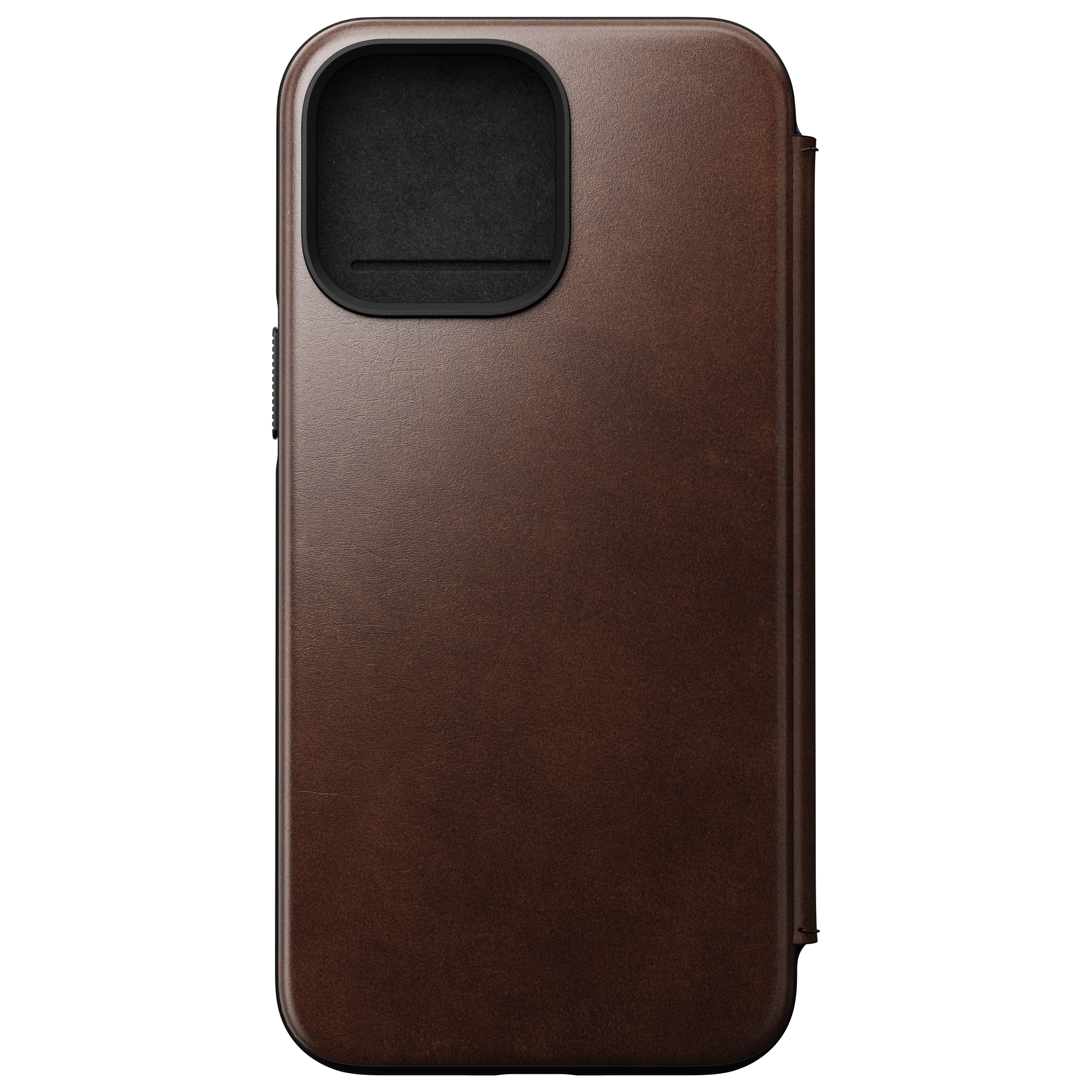 Modern Horween Leather Folio iPhone 14 Pro Max Rustic Brown
