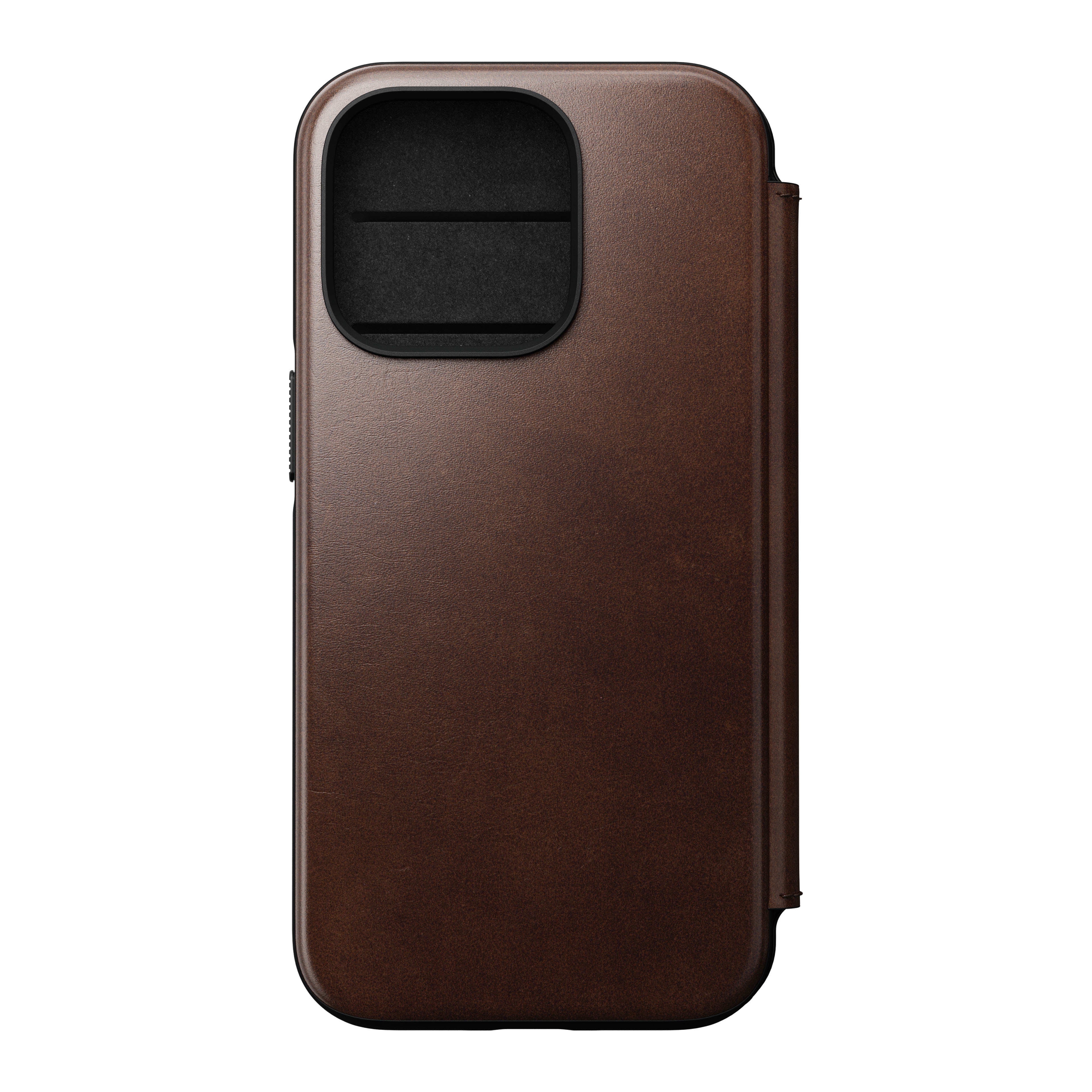 Modern Horween Leather Folio iPhone 14 Pro Rustic Brown