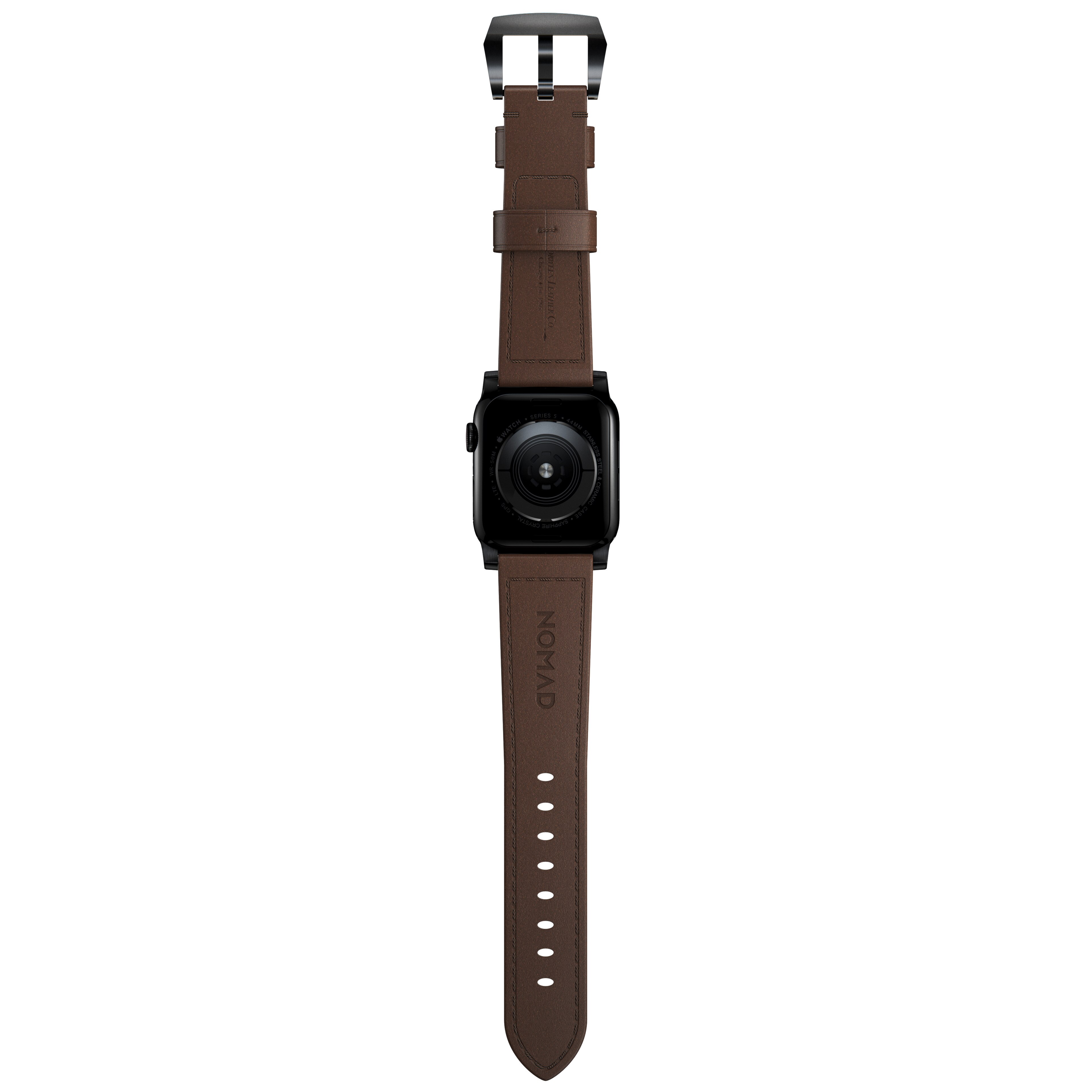 Traditional Band Apple Watch 38/40/41 mm Rustic Brown (Black Hardware)