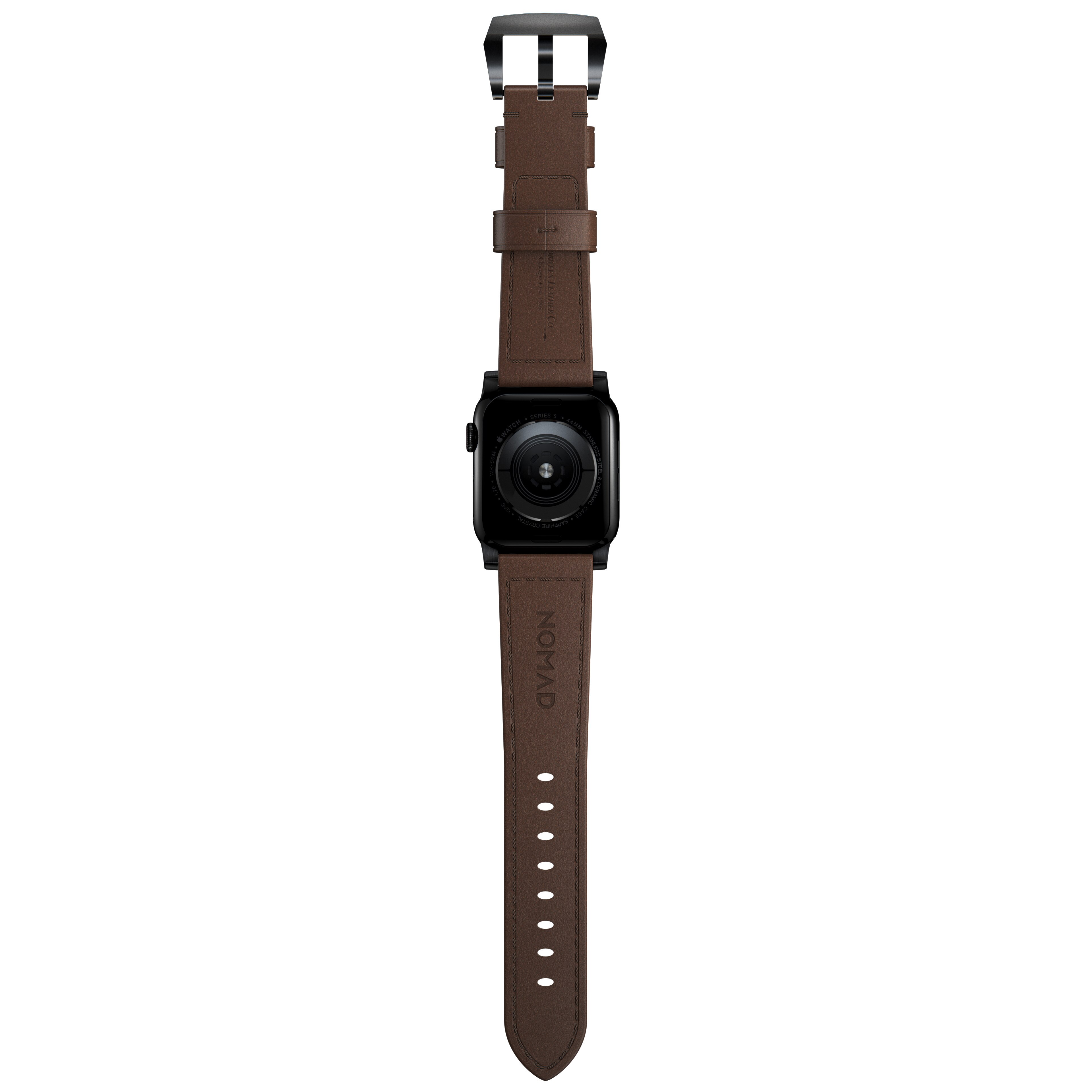 Traditional Band Apple Watch 38/40/41 mm Rustic Brown (Black Hardware)