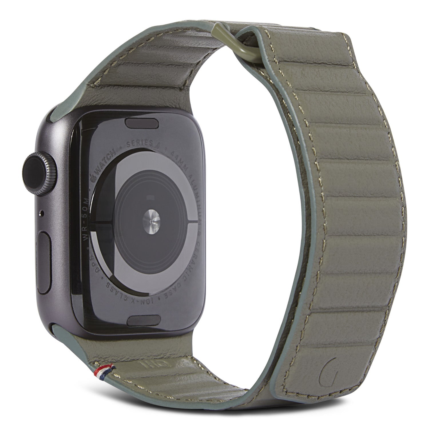 Leather Magnetic Traction Strap Apple Watch Ultra 49mm Olive