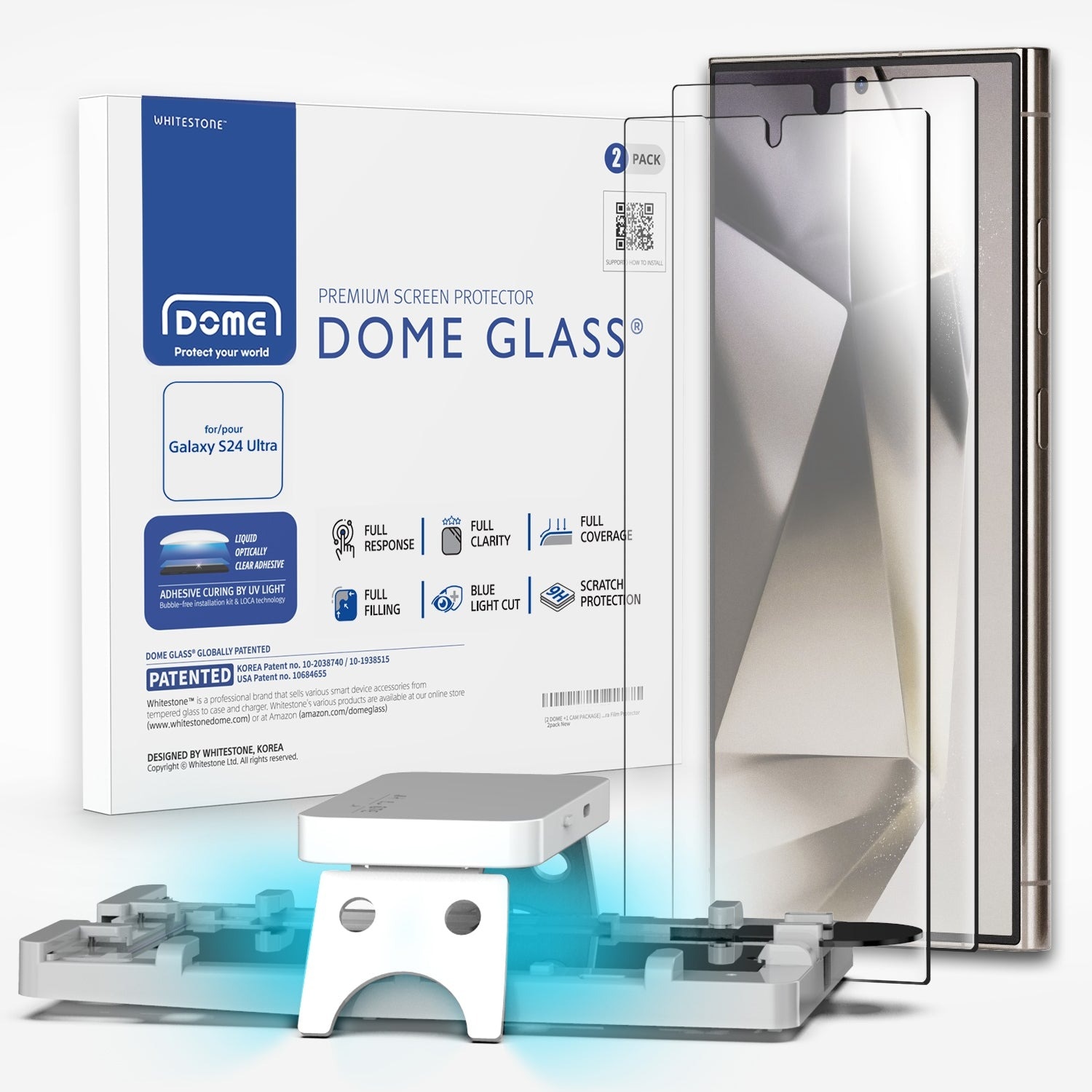 Dome Glass Screen Protector Samsung Galaxy S24 Ultra (2 piezas)