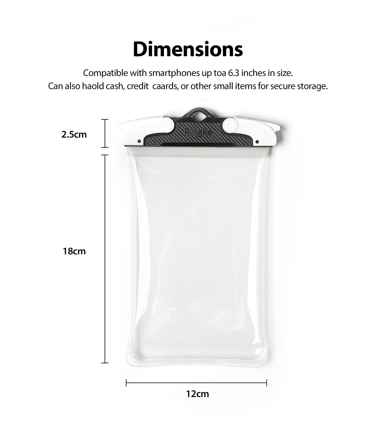 Funda Waterproof Pouch Phone Case Universal  Transparente