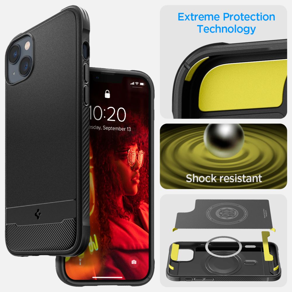 Funda Rugged Armor Mag iPhone 14 Black