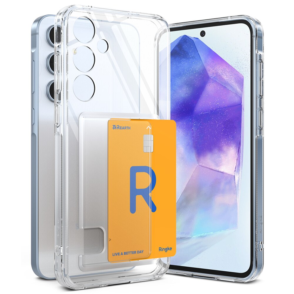 Funda Fusion Card Samsung Galaxy A55 transparente