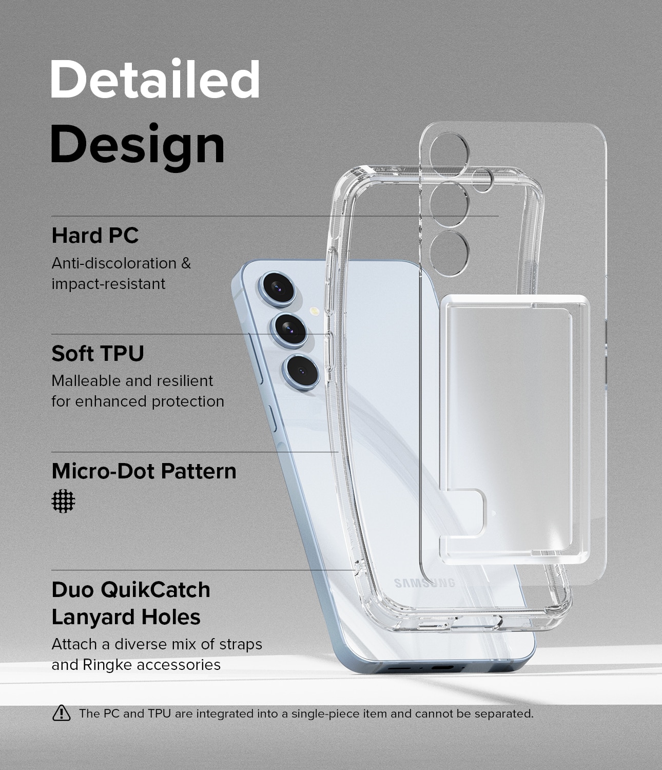 Funda Fusion Card Samsung Galaxy A55 transparente